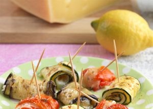 Tapas aux légumes grillés à l'Emmental