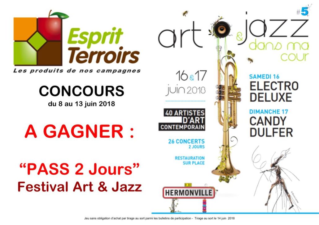 Affiche Concours Art et Jazz dans ma cour 2018