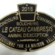 Plaque du 36e Concours d'animaux de Boucherieddu Cateau-Cambresis