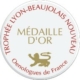 Médaille d'Or rophé des Beaujolais nouveaux 2022
